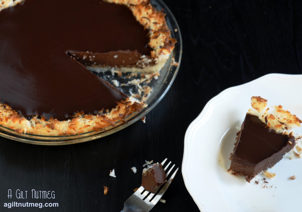 Coconut Chocolate Pie from agiltnutmeg.com