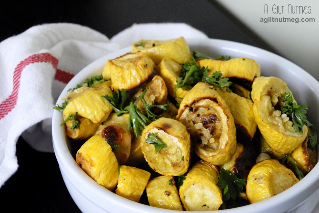 roasted yellow summer squash salad