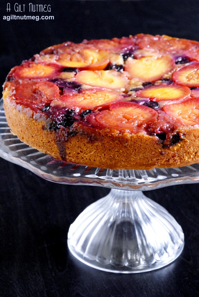 plum blueberry upside down cake